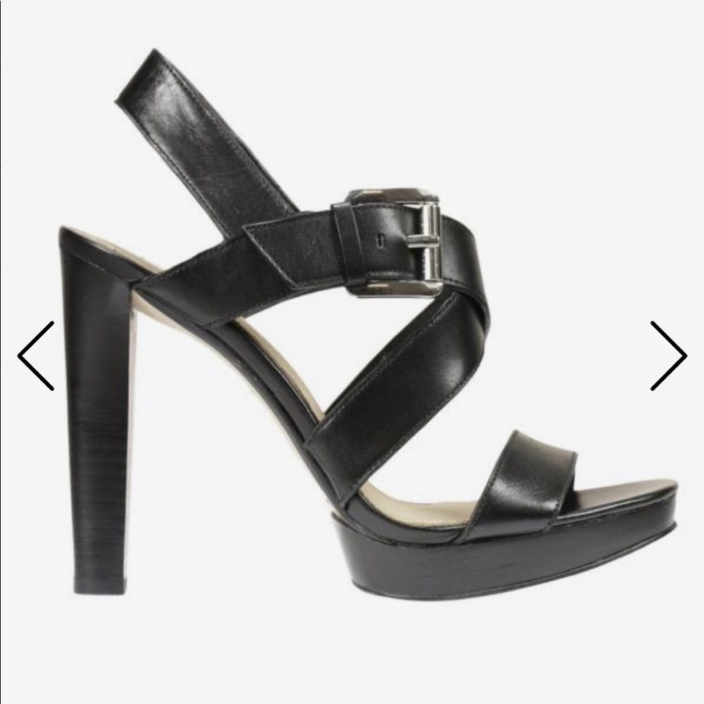 Michael Kors Strappy Leather Platform Heels